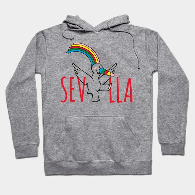 Sevilla retro retro expo 92 Seville Spain travel travelling tourism Expo 92 Hoodie by Tropical Blood